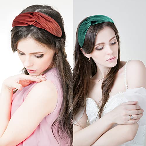 Feqo 18 Pieces Headbands For Women Cross Twsit Headbands Stretchy Hairbands Boho Headwrap Headband Streth Twisted Headband Colorful Criss-Cross Headbands Women Cross Turban Headbands #TOP5