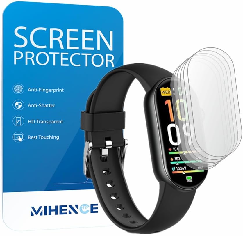Screen Protector Compatible for FITVII Ole Fitness Tracker, TPU HD Protective Film (6 PCS)