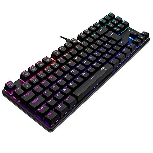 T-DAGGER Teclado Mecânico Gamer Bora Preto RGB Switch Vermelho T-TGK315, UNICO