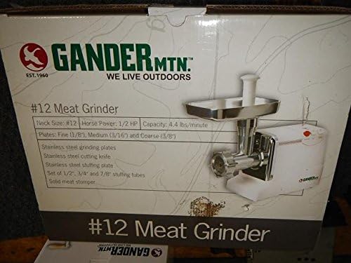 Amazon Com Gander Mountain 12 Electric Meat Grinder 5hp 350w In White Mg203100 Kitchen Dining