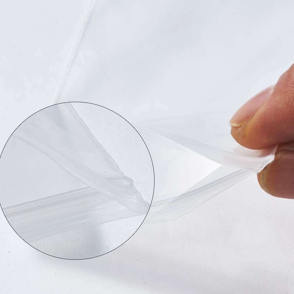 5 x 7 inchs Clear Reclosable Poly Storage Plastic Bags for Candy Cookies Cards, Pack of 100