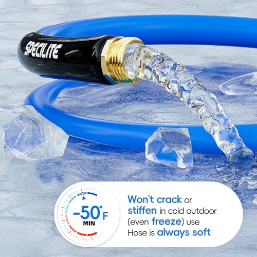 Specilite SP-HH-25S-19MM-BLUE Hot/Cold Water Hose 3/4 In × 25 Ft, Garden Hose -50℉ To 190℉, Heavy Duty,Flexible,Burst 605 Psi, Lightweigh, Upgraded Rubber Hose thumb #2