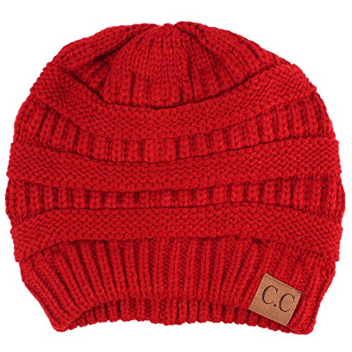 Image of Hatsandscarf CC Exclusives Solid Color Beanie Tail Hat for Adult (MB-20A)