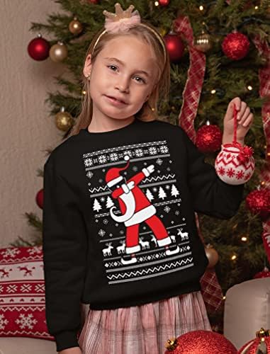 Tstars Dabbing Santa Ugly Christmas Sweater Style Holiday Boys Girls Kids Sweatshirt 2