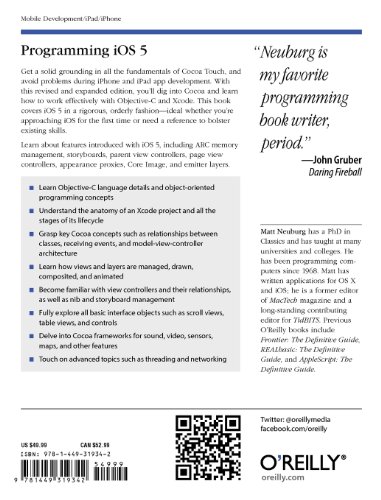 Programming iOS 5 2e: Fundamentals of iPhone, iPad, and iPod Touch Development
