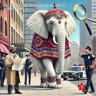 Diseño de la portada del título El robo del elefante blanco