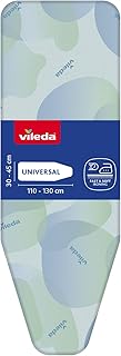 Vileda Funda para Tabla de Planchar Premium 2 en 1, Tamaño Universal para un Planchado más Rápido y Suave, Ajustable a Tablas de 110-130cm de Largo y 38-45cm de Ancho, Fácil de Instalar