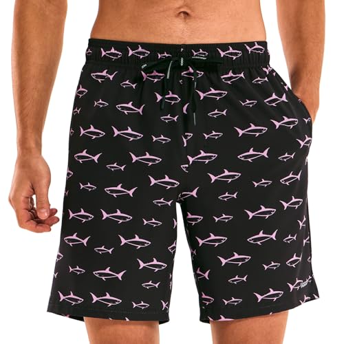 Image of HOdo Mens Swim Trunks with Mesh Liner 9 inch Quick Dry Swim Shorts Bathing Suits for Men Swimwear Board Shorts wiht Pockets