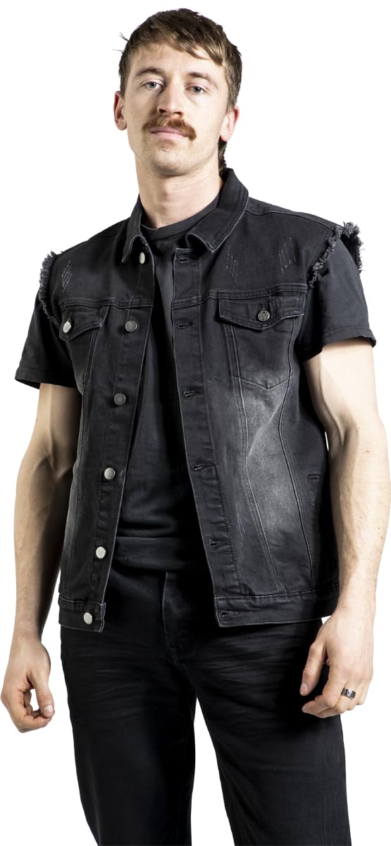 Chaleco vaquero gris Black Premium by EMP Hombre