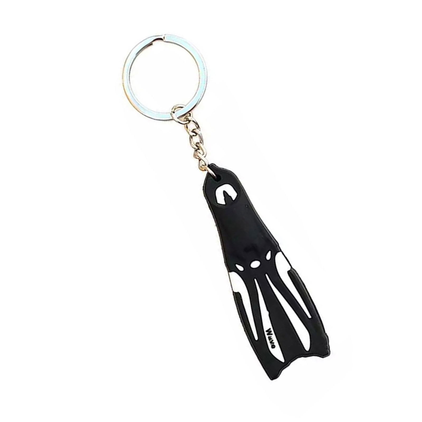 Zeizafa 1Piece Silicone Diving Flippers Keychain Silicone Diver Fin Keyring Elegant Key Holder Theme Accessory 13cm
