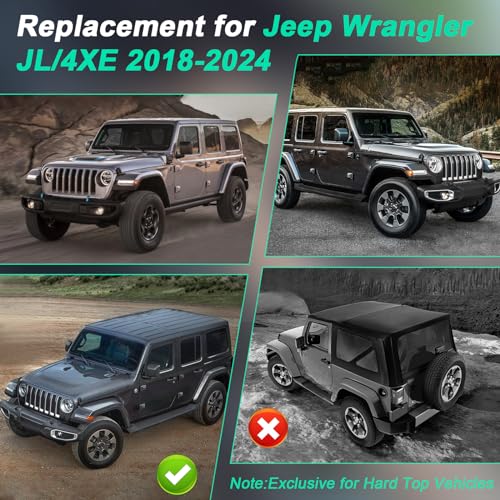 JDMON Rear Window Grip Handle Replacement for Jeep Wrangler JL 4XE 2018-2024 Truck Rear Glass Assist Grip Handle Tailgate Liftgate Door Handle for Hard Top Model by JDMON - Image 2