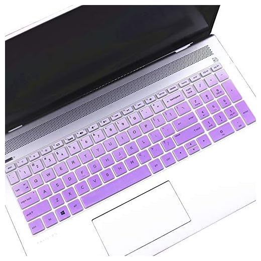 Keyboard Cover for HP Laptop 15-db 15-dw 15-dy 15-da 15-ef 15-bs/bw 15-ef 15t 15z 15.6" 15-db0011dx 15-dy1043dx/dy1051wm 15-dw0037wm/dw1083wm 15-ef1001ds, HP 17-by/bs/ca 17.3 Keyboard Cover, Purple