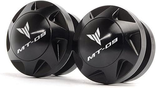 Carretes deslizantes de basculante de motocicleta Tornillo para Yamaha MT09 MT 09 2014-2020 2019 2018 Deslizadores de marco anticaídas (Color negro)