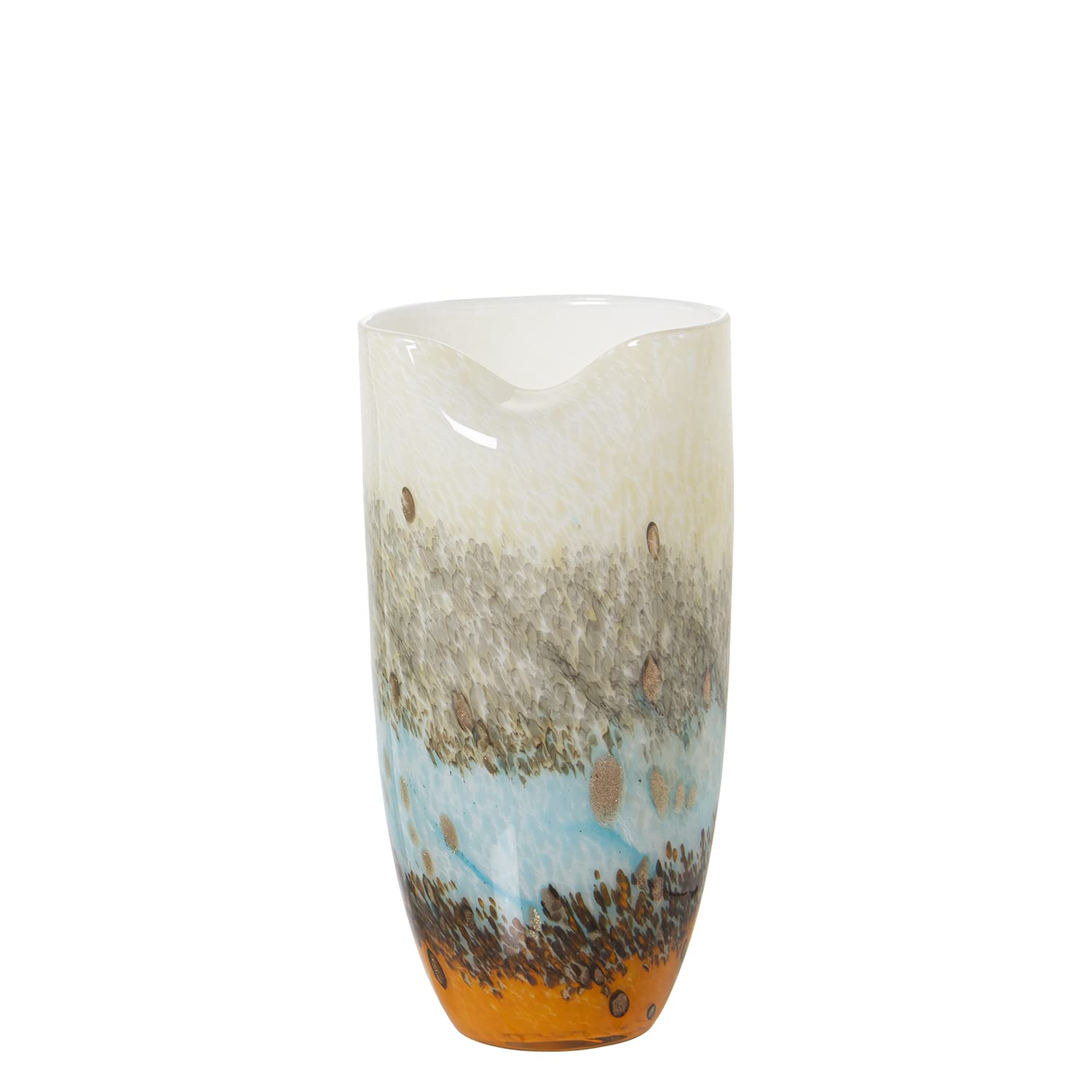 Vase en verre 14x25cm cylindrique transparent pour fleurs à longue tige