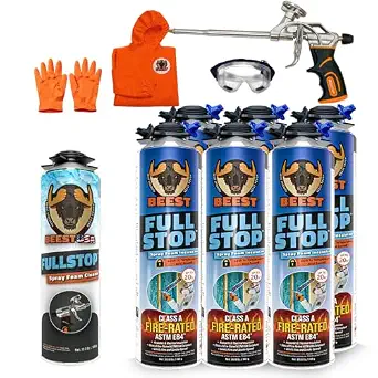 BEEST FullStop Spray Foam Insulation Kit - 120 Board ft, Fire Rated, Thermal & Soundproofing