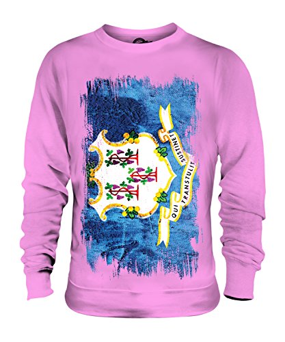 Sweat-shirt Connecticut drapeau grunge Candymix pour homme et femme
