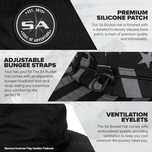 Image of Soul of Adventure Bucket Hat | UV 50+ for Adults | Sun Protection with Adjustable Fit, Moisture-Wicking Fabric