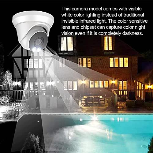 5Mp Tvi Dome Full Color Night Camera, Analog Cctv Security Camera, Turbo Hd Mini Dome, 4 In 1 Tvi/Cvi/Ahd/Cvbs Camera, Ir Ip67 Rated, Compatible With Hikvision #TOP1