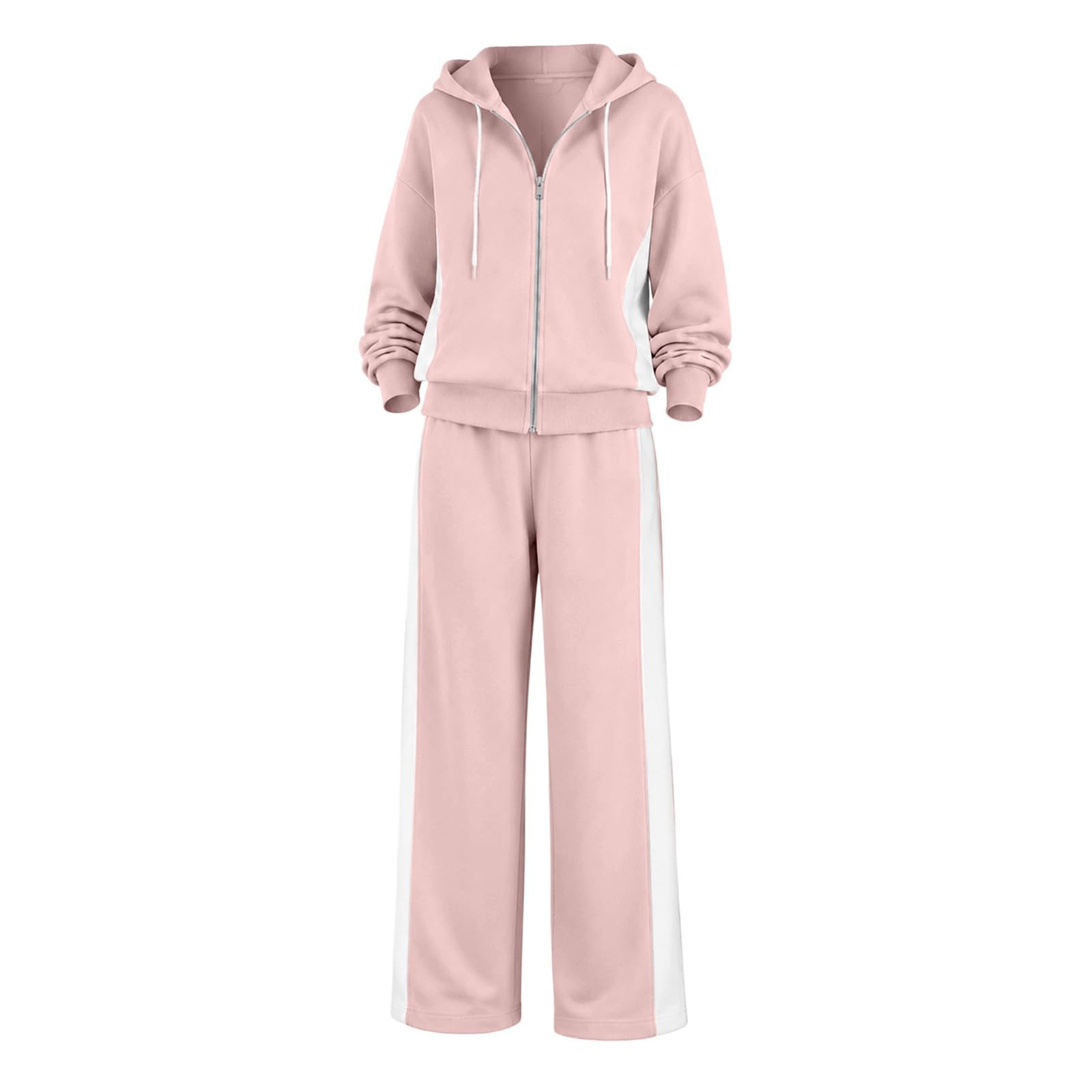 Tuta Donna Sportiva Invernale Felpa con Zip e Cappuccio Pantaloni