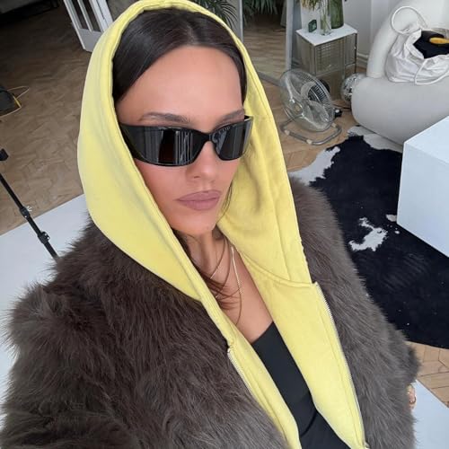 Retro Wrap Around Sunglasses for Women Trendy Y2k Vintage Sun Glasses UV Protection FZN8273