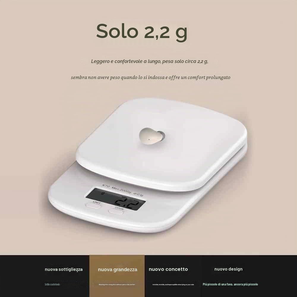 7S Pro Mini Invisible Sleep Earbuds Bluetooth 5.4 - Cuffie in-ear wireless ultra-piccole per chi dorme di lato, 48 ore di riproduzione, modalità notturna senza luce, impermeabile IPX5, microfono