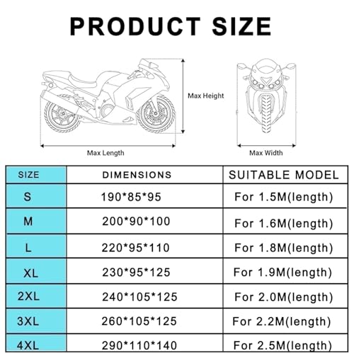 Bâche de moto imperméable Ducati Multistrada 1200 anti-UV toutes saisons - 3