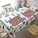 Urban VillaPlacemats for Dining Table 100% Cotton Placemats 14''x20'' Over Sized Tablemats Set of 6Placemats Red/White Buffalo Check Tablemats for Family Dinners Wedding PartiesPlacemats