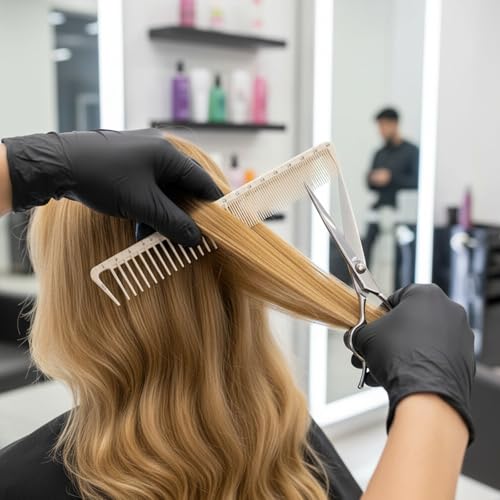 4 Peines para Corte de Cabello con Regla Medición Anti-Estáticos miniatura 5
