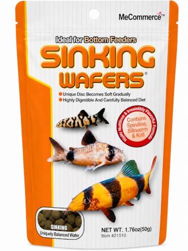 Image of Sinking Wafers 50g for Corydoras Catfish & Loaches | MECOMMERCE | Bottom Feeders, Soft Wafer, With Spirulina, Krill Meal and Silkworm
