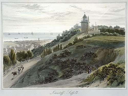 Art tableau Lowestoft Suffolk William Daniell décoration murale affiche de paysage
