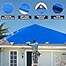 Winpull Tarp 10x20 Feet 14 Mil Heavy Duty Waterproof Tarp, Large Multipurpose Cover with Brass Grommets and Reinforced Edges, UV Resistant Thick Poly Tarps for Outdoor Camping Tent Pool Car, Blue