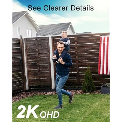 ANRAN 2K Solar Security Cameras Wireless Outdoor & 5MP Solar Security Camera Outdoor, Wireless Battery Powered WiFi Camera for Home