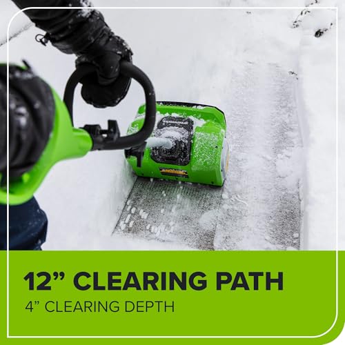 Image of Greenworks 8 Amp 12 inch Electric Snow Shovel