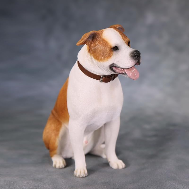 MRZ Staffordshire Terrier Statue Staffordshire Terrier Figurine for Desktop Decor Durable Polyresin with Intricate Details Gifts for Dad Birthday