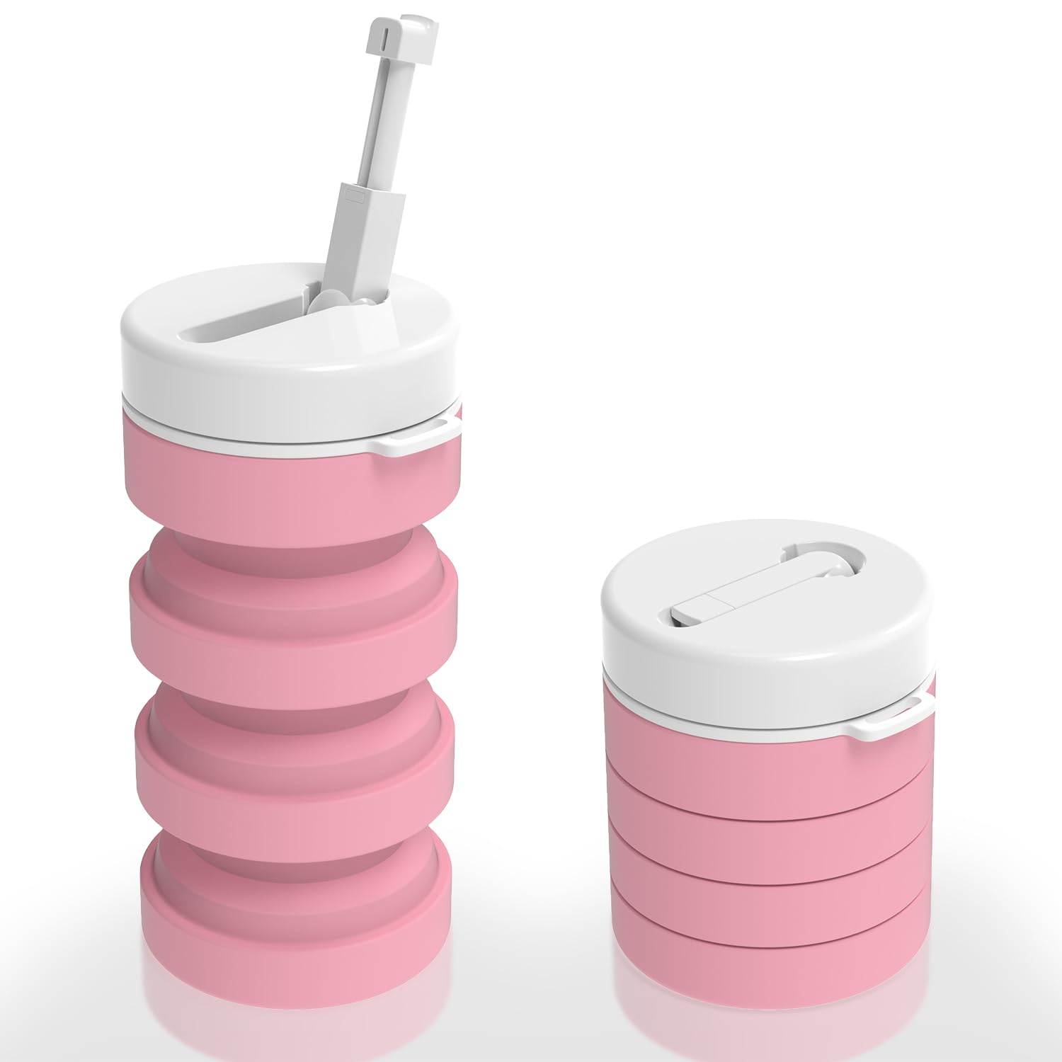 ALTON SHR20240, Non-Electric Collapsible Toilet Portable Bidet, Retractable Travel Bidet, Pink, 300ML | Jet Spray for Toilet | Health Faucet