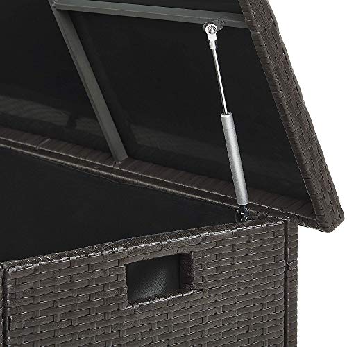 Beliani Praktische Auflagenbox Rattan 290 L 126 x 46 cm braun Modena – Bild 8