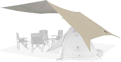 GEERTOP Lona portátil para mochileros 17 x 10 pies, lona grande para hamaca, refugio, tienda de campaña, toldo para lluvia, toldo para campamento,