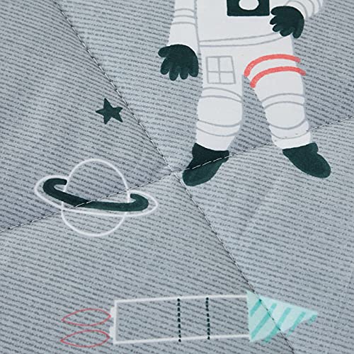 Brandream Kids Space Bedding Set Boy Girl 100% Cotton Space Rocket Galaxy Comforter Set 3-Piece Twin Size thumb #6