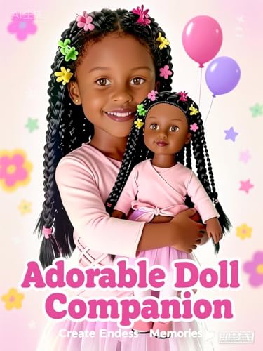 Muñeca afroamericana de 18 pulgadas con cabello rizado miniatura 5