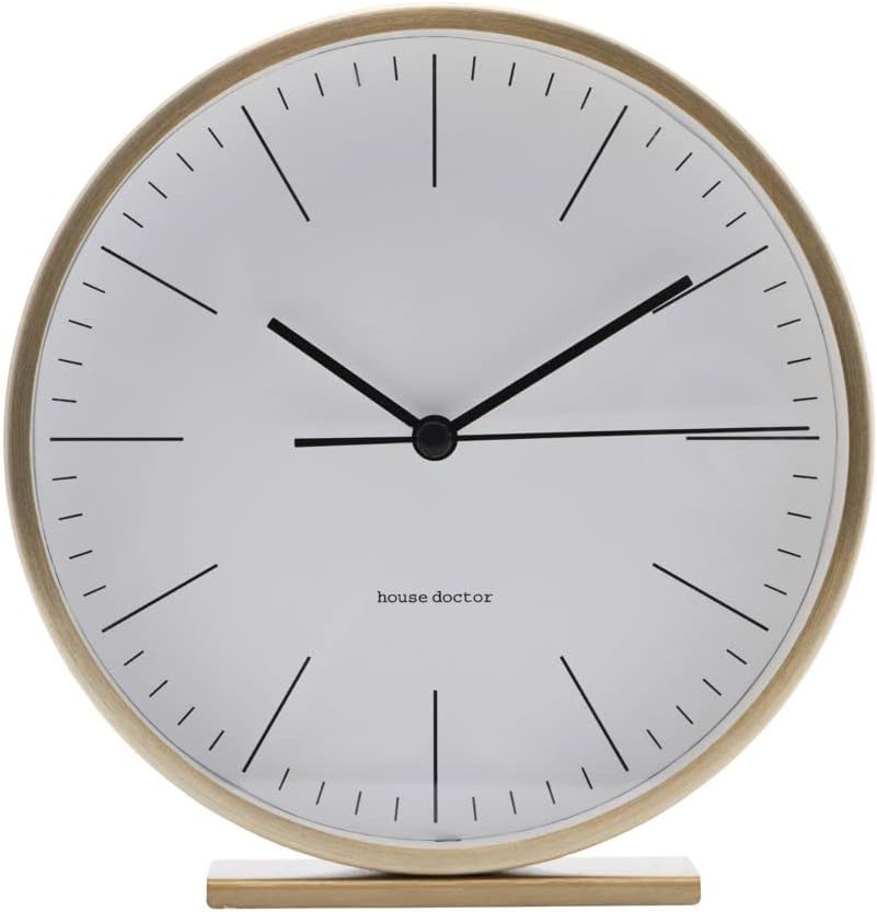 House Doctor Hannah Table Clock, Gold, 15 x 15 cm