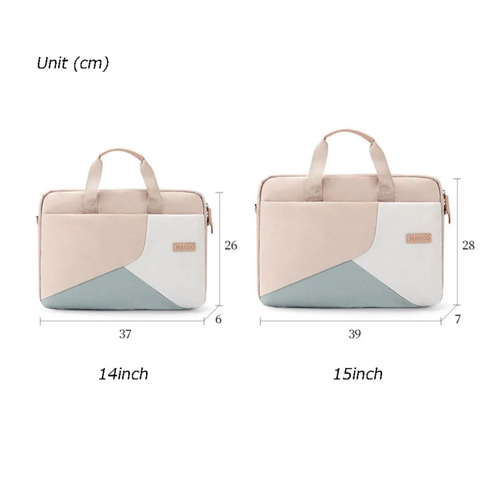 Oficina Bolsa for ordenador portátil de 14/15,6 pulgadas, maletín duradero con asa, funda protectora for Maletín