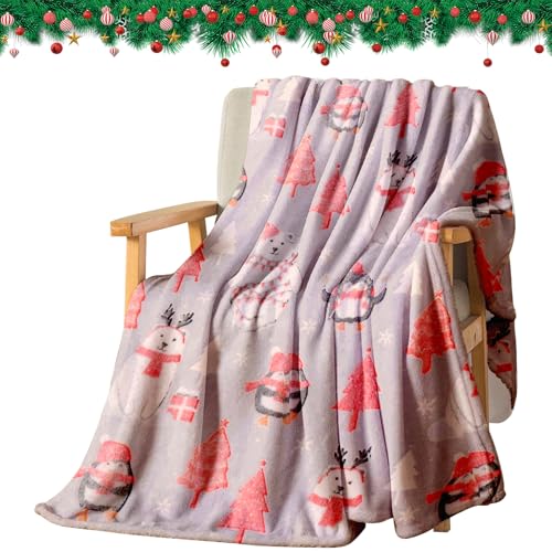 FILOEEX Weihnachtsdecke Sherpa Decke,Deck Glow In The Dark,Weihnachts...