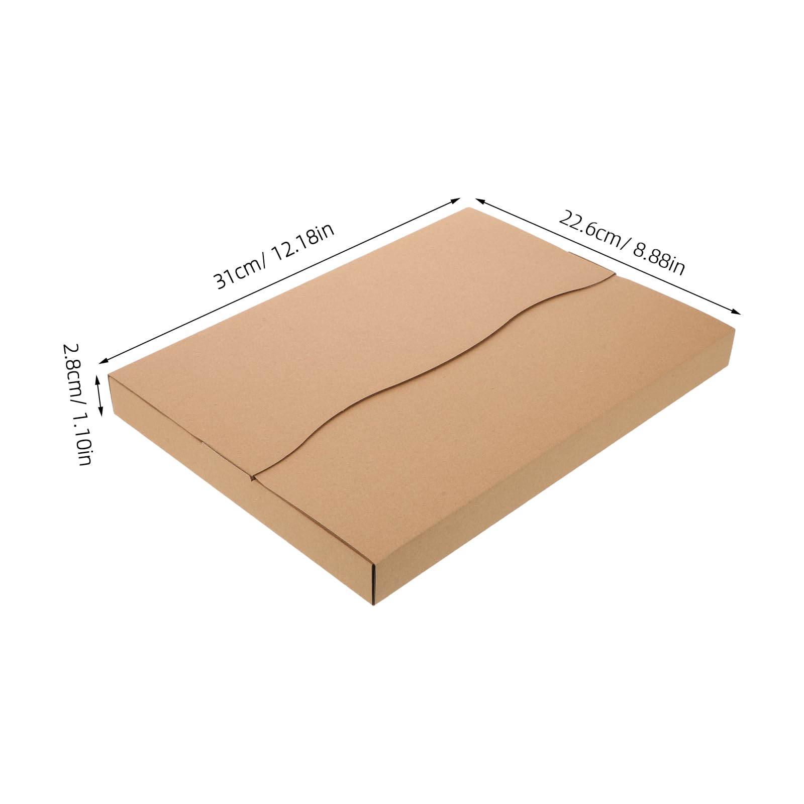 20 Scatole di Spedizione in Carta Kraft per Dischi in Vinile e Libri 310x226x28mm, Resistenti, Riciclabili e Impilabili, Confezione per Spedizioni e Stoccaggio Pratico