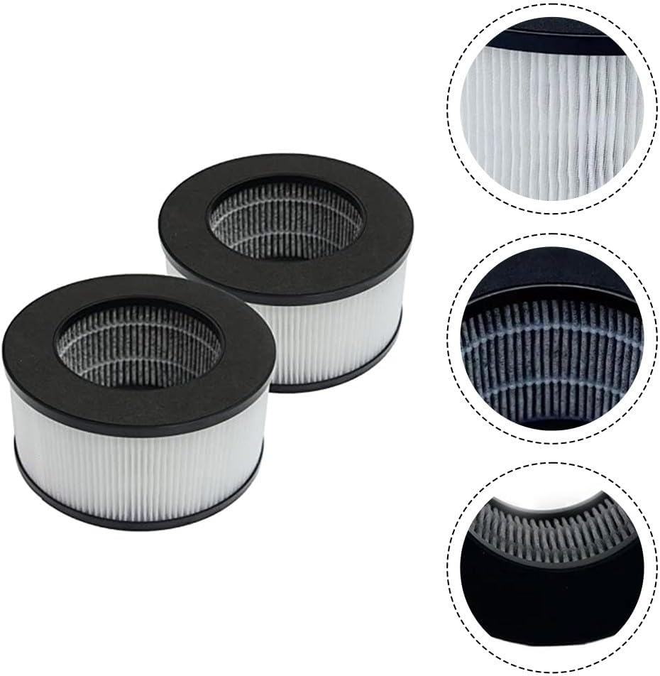 Replacement HEPA Filter Pack For JINPUS 908 Air Purifier Long-Lasting Performance Easy Installation For JINPUS 908 White Black 2 Pack