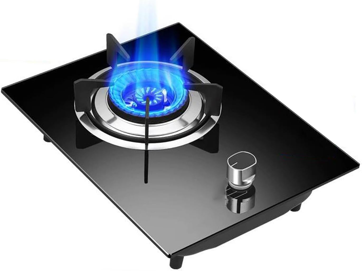 42cm Gas Stove with 1 Burner,4.2kW Fire Ring Countertop,with Thermocouple Flame Failure Protection,NG/LPG Convertible for Household(LPG)