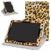 Verizon Ellipsis 10 Rotating Case,Mama Mouth 360 Degree Rotary Stand with Cute Cover for 10.1" Verizon Ellipsis 10 Android Tablet,Leopard Brown