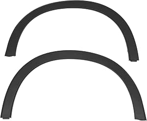 Front Wheel Fender Flare Trim Pair For 2012-2016 Honda CR-V - Black, Direct Fit