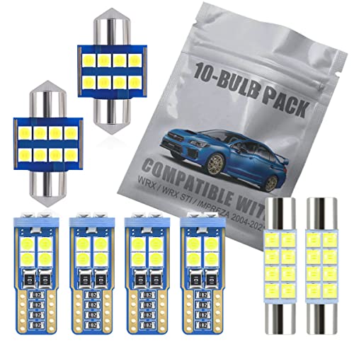 Kit interior LED blanco 10 piezas para Subaru WRX/Impreza miniatura 1
