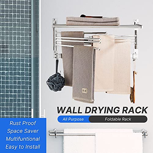 Juselove Wall-Mounted Multifunctional Laundry Drying Rack #TOP27