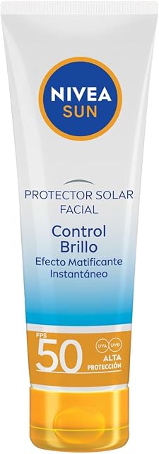 NIVEA SUN Protector Solar Facial Control Brillo Con Efecto Matificante Instantán